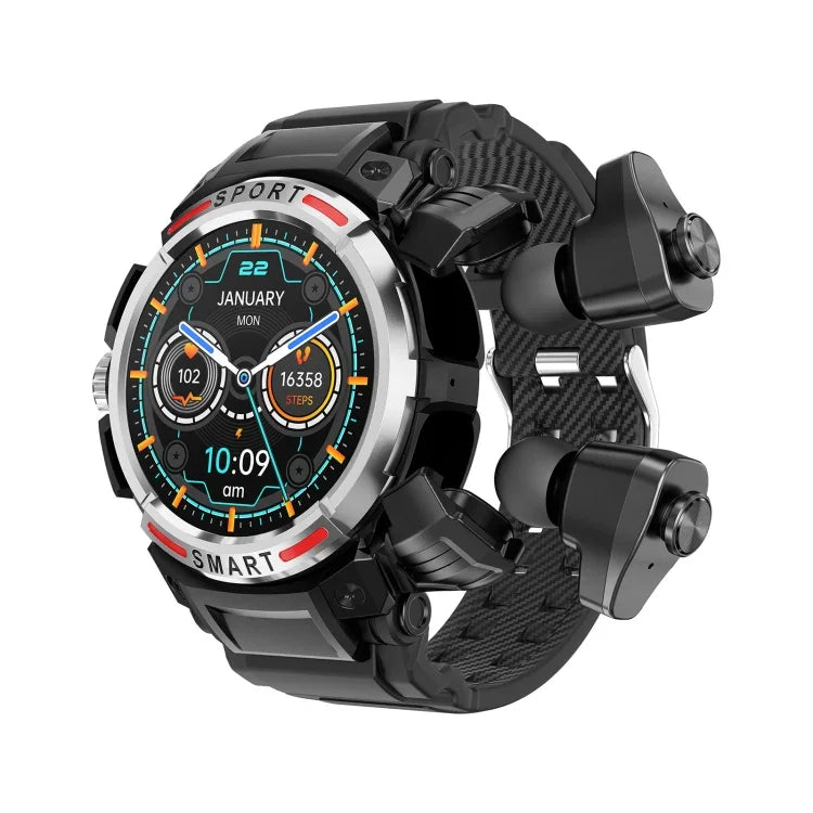 นาฬิกาอัจฉริยะพร้อมหูฟังบลูทูธ 2 in 1 OVISEN GT100 หน้าจอ TFT ขนาด 1.39 นิ้ว รองรับการตรวจวัดออกซิเจนในเลือด / ฟังเพลงบลูทูธ