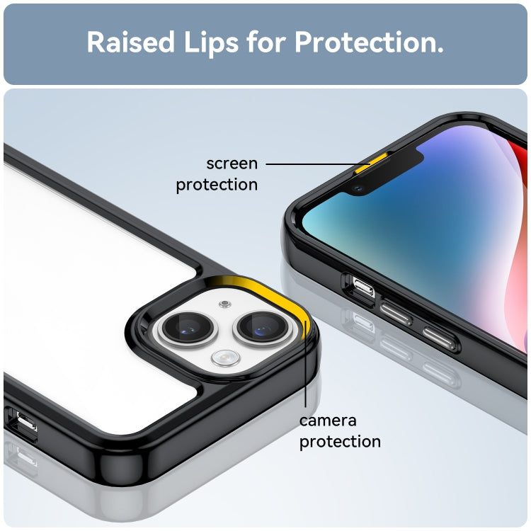 เคสโทรศัพท์อะคริลิก + TPU ซีรีส์สีสัน สำหรับ iPhone 15