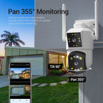 กล้อง ESCAM PT210 เลนส์คู่ 3MP พร้อมหน้าจอคู่ รองรับ WiFi, การสื่อสารสองทาง, ตรวจจับการเคลื่อนไหว และเก็บข้อมูลบนคลาวด์, PT210