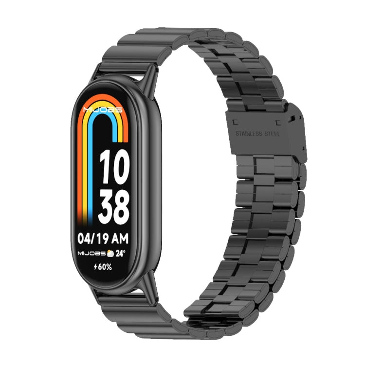 Mijobs Bamboo Buckle Stainless Steel Watch Band, For Xiaomi Smart Band 10 / 9 / 8