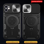 เคสโทรศัพท์ที่มีที่ยึดแม่เหล็กแบบเลื่อนลาย CD สำหรับ iPhone 11, สำหรับ iPhone 11 Pro