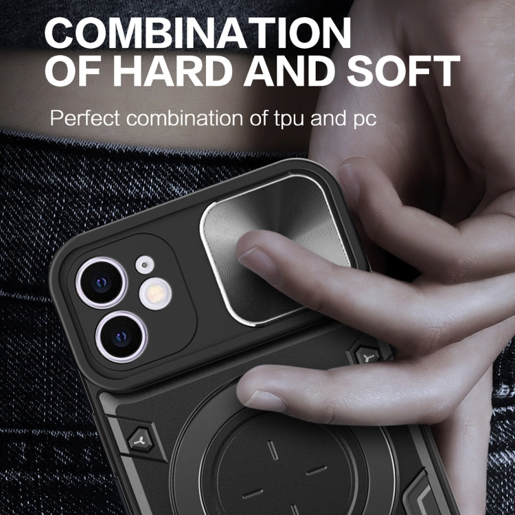 เคสโทรศัพท์ที่มีที่ยึดแม่เหล็กแบบเลื่อนลาย CD สำหรับ iPhone 11, สำหรับ iPhone 11 Pro
