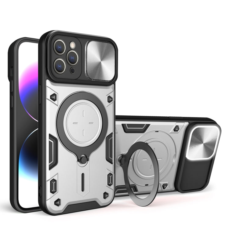 เคสโทรศัพท์ที่มีที่ยึดแม่เหล็กแบบเลื่อนลาย CD สำหรับ iPhone 11, สำหรับ iPhone 11 Pro
