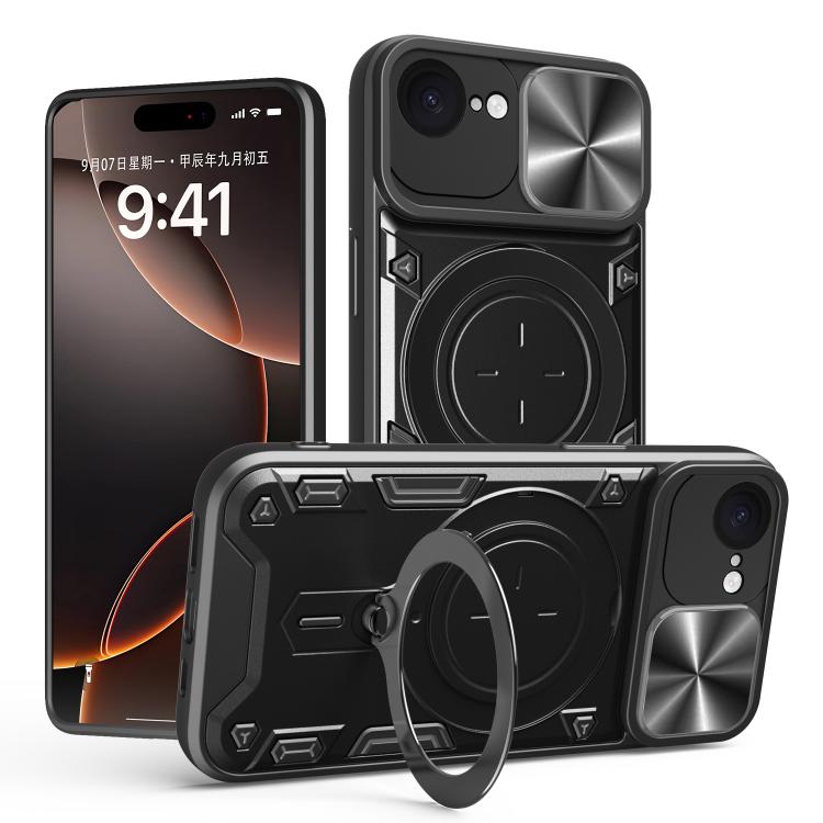 เคสโทรศัพท์ที่มีที่ยึดแม่เหล็กแบบเลื่อนลาย CD สำหรับ iPhone 17e / 16e, สำหรับ iPhone 17 Pro Max, สำหรับ iPhone 17 Pro, สำหรับ iPhone 17, สำหรับ iPhone Air, สำหรับ iPhone 16 Pro Max, สำหรับ iPhone 16 Pro, สำหรับ iPhone 16 Plus