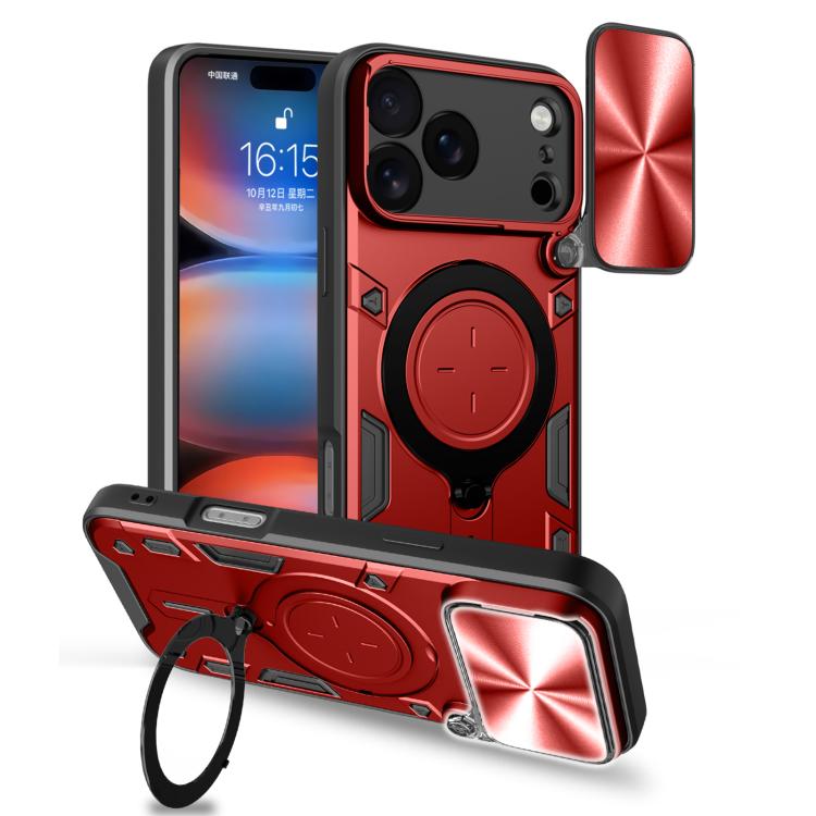 เคสโทรศัพท์ที่มีที่ยึดแม่เหล็กแบบเลื่อนลาย CD สำหรับ iPhone 17e / 16e, สำหรับ iPhone 17 Pro Max, สำหรับ iPhone 17 Pro, สำหรับ iPhone 17, สำหรับ iPhone Air, สำหรับ iPhone 16 Pro Max, สำหรับ iPhone 16 Pro, สำหรับ iPhone 16 Plus