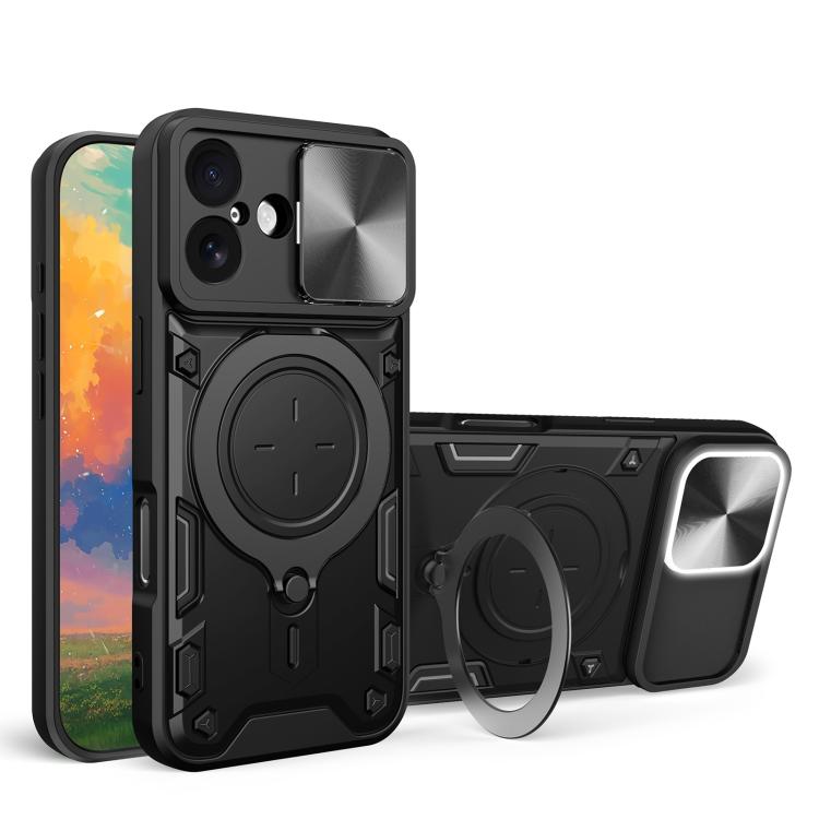 เคสโทรศัพท์ที่มีที่ยึดแม่เหล็กแบบเลื่อนลาย CD สำหรับ iPhone 17e / 16e, สำหรับ iPhone 17 Pro Max, สำหรับ iPhone 17 Pro, สำหรับ iPhone 17, สำหรับ iPhone Air, สำหรับ iPhone 16 Pro Max, สำหรับ iPhone 16 Pro, สำหรับ iPhone 16 Plus