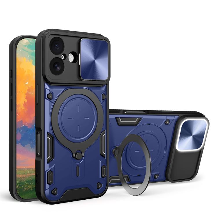 เคสโทรศัพท์ที่มีที่ยึดแม่เหล็กแบบเลื่อนลาย CD สำหรับ iPhone 17e / 16e, สำหรับ iPhone 17 Pro Max, สำหรับ iPhone 17 Pro, สำหรับ iPhone 17, สำหรับ iPhone Air, สำหรับ iPhone 16 Pro Max, สำหรับ iPhone 16 Pro, สำหรับ iPhone 16 Plus