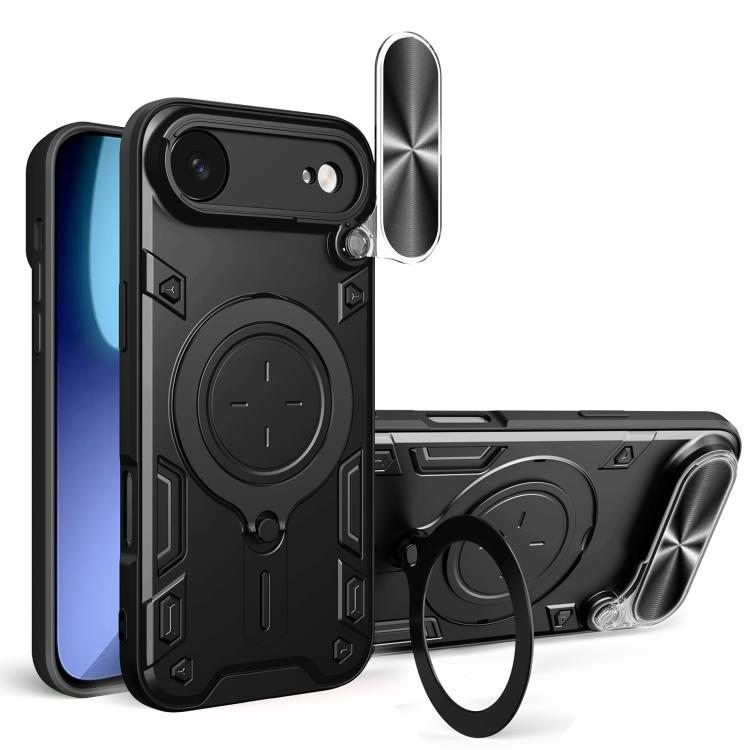 เคสโทรศัพท์ที่มีที่ยึดแม่เหล็กแบบเลื่อนลาย CD สำหรับ iPhone 17e / 16e, สำหรับ iPhone 17 Pro Max, สำหรับ iPhone 17 Pro, สำหรับ iPhone 17, สำหรับ iPhone Air, สำหรับ iPhone 16 Pro Max, สำหรับ iPhone 16 Pro, สำหรับ iPhone 16 Plus