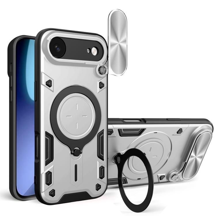 เคสโทรศัพท์ที่มีที่ยึดแม่เหล็กแบบเลื่อนลาย CD สำหรับ iPhone 17e / 16e, สำหรับ iPhone 17 Pro Max, สำหรับ iPhone 17 Pro, สำหรับ iPhone 17, สำหรับ iPhone Air, สำหรับ iPhone 16 Pro Max, สำหรับ iPhone 16 Pro, สำหรับ iPhone 16 Plus