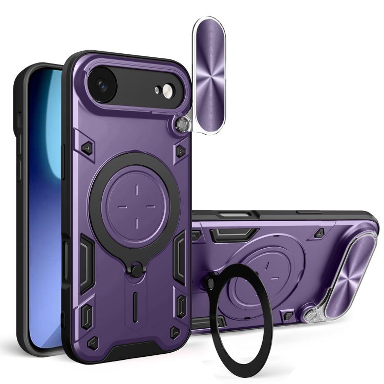 เคสโทรศัพท์ที่มีที่ยึดแม่เหล็กแบบเลื่อนลาย CD สำหรับ iPhone 17e / 16e, สำหรับ iPhone 17 Pro Max, สำหรับ iPhone 17 Pro, สำหรับ iPhone 17, สำหรับ iPhone Air, สำหรับ iPhone 16 Pro Max, สำหรับ iPhone 16 Pro, สำหรับ iPhone 16 Plus