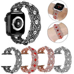 สายรัดนาฬิกาโลหะบิดเพชร สำหรับ Apple Watch Series 10 46mm, สำหรับ Apple Watch Series 10 42mm, สำหรับ Apple Watch SE 2023 44mm, สำหรับ Apple Watch SE 2023 40mm, สำหรับ Apple Watch Ultra 2 49mm, สำหรับ Apple Watch 9 45mm, สำหรับ Apple Watch 9 41mm
