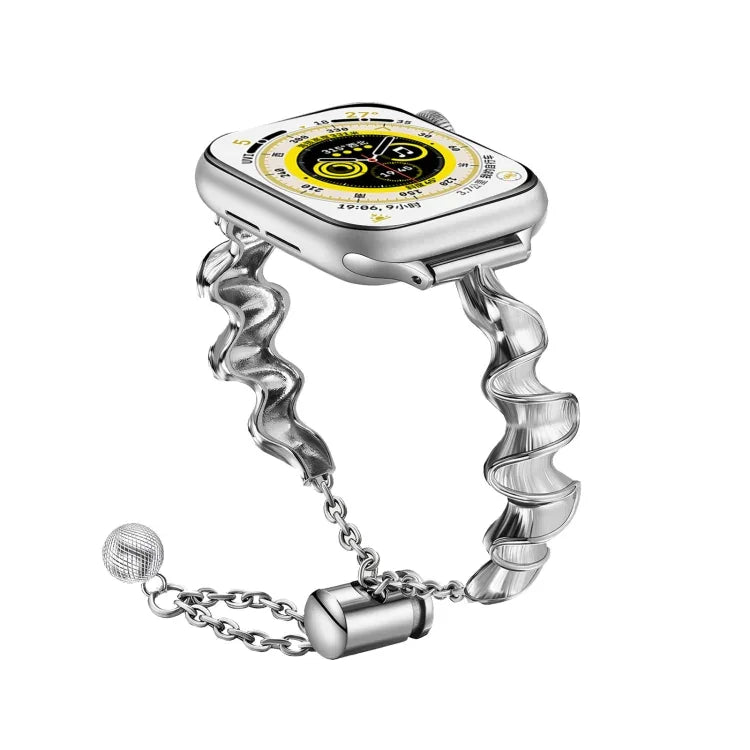 Ribbon Wave Metal Watch Band, For Apple Watch 2 42mm, For Apple Watch 2 38mm, For Apple Watch 42mm, For Apple Watch 38mm