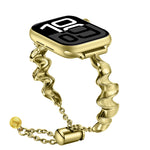 Ribbon Wave Metal Watch Band, For Apple Watch Series 10 46mm, For Apple Watch Series 10 42mm, For Apple Watch SE 2023 44mm, For Apple Watch SE 2023 40mm, For Apple Watch Ultra 2 49mm, For Apple Watch 9 45mm, For Apple Watch 9 41mm                      ...