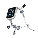 สายรัดนาฬิกาโลหะสร้อยลูกปัด สำหรับ Apple Watch Series 10 46mm, สำหรับ Apple Watch Series 10 42mm, สำหรับ Apple Watch SE 2023 44mm, สำหรับ Apple Watch SE 2023 40mm, สำหรับ Apple Watch Ultra 2 49mm, สำหรับ Apple Watch 9 45mm, สำหรับ Apple Watch 9 41mm