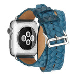 สายหนังแท้ปั๊มลายมงกุฎ สำหรับ Apple Watch Series 5 & 4 40 มม. / 3& 2 & 1 38 มม., สำหรับ Apple Watch Series 7 45 มม. / 6 & SE & 5 & 4 44 มม. / 3 & 2 & 1 42 มม.
