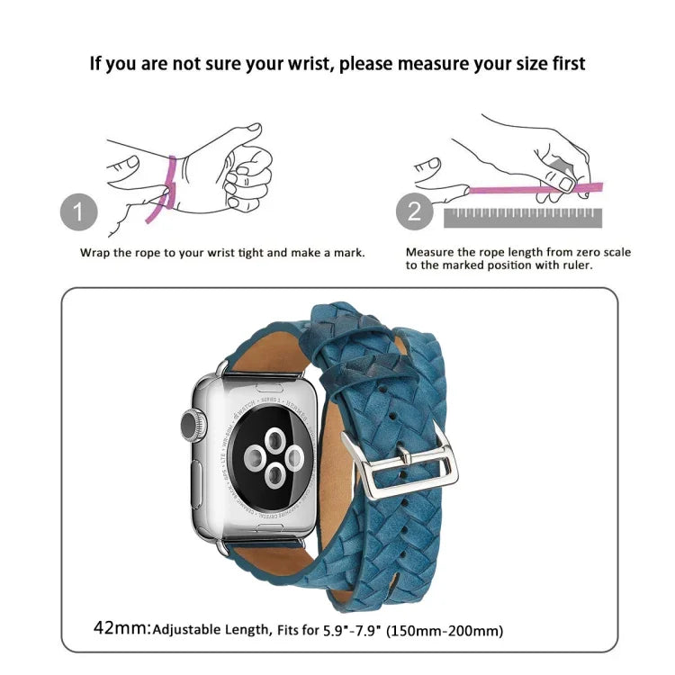 สายหนังแท้ปั๊มลายมงกุฎ สำหรับ Apple Watch Series 5 & 4 40 มม. / 3& 2 & 1 38 มม., สำหรับ Apple Watch Series 7 45 มม. / 6 & SE & 5 & 4 44 มม. / 3 & 2 & 1 42 มม.