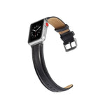 สายหนังแท้ลาย Crazy Horse คุณภาพพรีเมียม สำหรับ Apple Watch Series 7 ขนาด 41 มม. / 6 & SE & 5 & 4 ขนาด 40 มม. / 3 & 2 & 1 ขนาด 38 มม., สำหรับ Apple Watch Series 7 ขนาด 45 มม. / 6 & SE & 5 & 4 ขนาด 44 มม. / 3 & 2 & 1 ขนาด 42 มม.