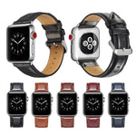 สายหนังแท้ลาย Crazy Horse คุณภาพพรีเมียม สำหรับ Apple Watch Series 7 ขนาด 41 มม. / 6 & SE & 5 & 4 ขนาด 40 มม. / 3 & 2 & 1 ขนาด 38 มม., สำหรับ Apple Watch Series 7 ขนาด 45 มม. / 6 & SE & 5 & 4 ขนาด 44 มม. / 3 & 2 & 1 ขนาด 42 มม.