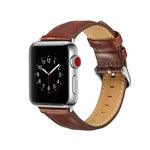 สายหนังแท้ลาย Crazy Horse คุณภาพพรีเมียม สำหรับ Apple Watch Series 7 ขนาด 41 มม. / 6 & SE & 5 & 4 ขนาด 40 มม. / 3 & 2 & 1 ขนาด 38 มม., สำหรับ Apple Watch Series 7 ขนาด 45 มม. / 6 & SE & 5 & 4 ขนาด 44 มม. / 3 & 2 & 1 ขนาด 42 มม.