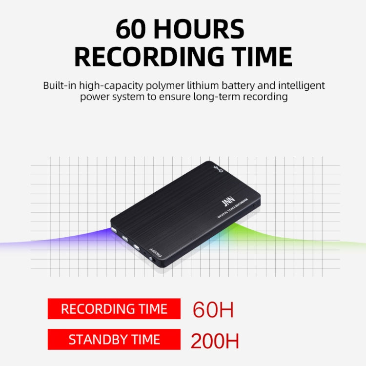 เครื่องบันทึกเสียงควบคุมอัจฉริยะลดเสียงรบกวน HD JNN M2 แบบบางพิเศษ, 4GB, 8GB, 16GB, 32GB, 64GB