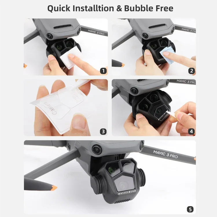 Sunnylife M3P-BHM578 ชุดฟิล์มกระจกนิรภัยกันระเบิด HD 2 ชุด, Sunnylife สำหรับ DJI Mavic 3 Pro