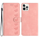 เคสโทรศัพท์หนังนูนลายผีเสื้อเจ็ดตัว สำหรับ iPhone 14 Pro Max, สำหรับ iPhone 13 Pro Max, สำหรับ iPhone 13 Pro, สำหรับ iPhone 13, สำหรับ iPhone 13 mini, สำหรับ iPhone 12, สำหรับ iPhone 12 Pro Max, สำหรับ iPhone 12 Pro