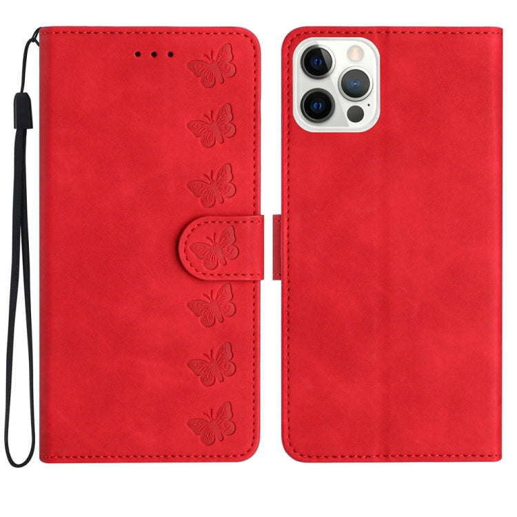 เคสโทรศัพท์หนังนูนลายผีเสื้อเจ็ดตัว สำหรับ iPhone 14 Pro Max, สำหรับ iPhone 13 Pro Max, สำหรับ iPhone 13 Pro, สำหรับ iPhone 13, สำหรับ iPhone 13 mini, สำหรับ iPhone 12, สำหรับ iPhone 12 Pro Max, สำหรับ iPhone 12 Pro