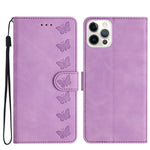 เคสโทรศัพท์หนังนูนลายผีเสื้อเจ็ดตัว สำหรับ iPhone 14 Pro Max, สำหรับ iPhone 13 Pro Max, สำหรับ iPhone 13 Pro, สำหรับ iPhone 13, สำหรับ iPhone 13 mini, สำหรับ iPhone 12, สำหรับ iPhone 12 Pro Max, สำหรับ iPhone 12 Pro