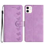 เคสโทรศัพท์หนังนูนลายผีเสื้อเจ็ดตัว สำหรับ iPhone 14 Pro Max, สำหรับ iPhone 13 Pro Max, สำหรับ iPhone 13 Pro, สำหรับ iPhone 13, สำหรับ iPhone 13 mini, สำหรับ iPhone 12, สำหรับ iPhone 12 Pro Max, สำหรับ iPhone 12 Pro