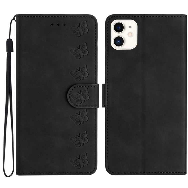 เคสโทรศัพท์หนังนูนลายผีเสื้อเจ็ดตัว สำหรับ iPhone 14 Pro Max, สำหรับ iPhone 13 Pro Max, สำหรับ iPhone 13 Pro, สำหรับ iPhone 13, สำหรับ iPhone 13 mini, สำหรับ iPhone 12, สำหรับ iPhone 12 Pro Max, สำหรับ iPhone 12 Pro