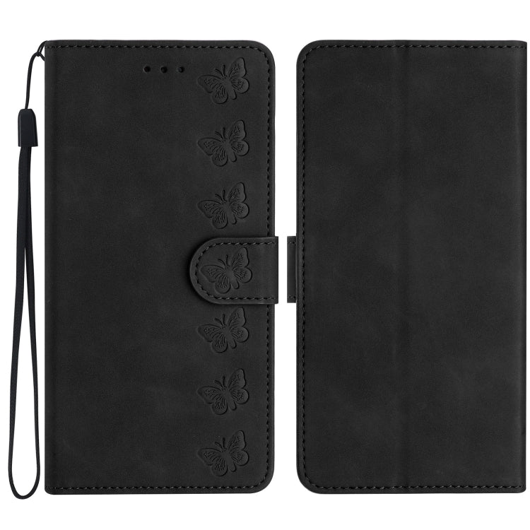 เคสโทรศัพท์หนังปั๊มลายผีเสื้อเจ็ดตัว สำหรับ iPhone 16e / 17e, สำหรับ iPhone 17 Pro Max, สำหรับ iPhone 17 Pro, สำหรับ iPhone 17, สำหรับ iPhone Air, สำหรับ iPhone 16 Pro Max, สำหรับ iPhone 16 Pro, สำหรับ iPhone 16 Plus