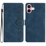 เคสโทรศัพท์หนังปั๊มลายผีเสื้อเจ็ดตัว สำหรับ iPhone 16e / 17e, สำหรับ iPhone 17 Pro Max, สำหรับ iPhone 17 Pro, สำหรับ iPhone 17, สำหรับ iPhone Air, สำหรับ iPhone 16 Pro Max, สำหรับ iPhone 16 Pro, สำหรับ iPhone 16 Plus