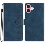 เคสโทรศัพท์หนังปั๊มลายผีเสื้อเจ็ดตัว สำหรับ iPhone 16e / 17e, สำหรับ iPhone 17 Pro Max, สำหรับ iPhone 17 Pro, สำหรับ iPhone 17, สำหรับ iPhone Air, สำหรับ iPhone 16 Pro Max, สำหรับ iPhone 16 Pro, สำหรับ iPhone 16 Plus