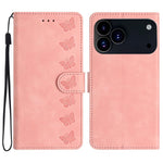 เคสโทรศัพท์หนังปั๊มลายผีเสื้อเจ็ดตัว สำหรับ iPhone 16e / 17e, สำหรับ iPhone 17 Pro Max, สำหรับ iPhone 17 Pro, สำหรับ iPhone 17, สำหรับ iPhone Air, สำหรับ iPhone 16 Pro Max, สำหรับ iPhone 16 Pro, สำหรับ iPhone 16 Plus