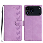 เคสโทรศัพท์หนังปั๊มลายผีเสื้อเจ็ดตัว สำหรับ iPhone 16e / 17e, สำหรับ iPhone 17 Pro Max, สำหรับ iPhone 17 Pro, สำหรับ iPhone 17, สำหรับ iPhone Air, สำหรับ iPhone 16 Pro Max, สำหรับ iPhone 16 Pro, สำหรับ iPhone 16 Plus