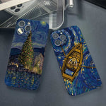 Precise Hole Oil Painting Pattern PC Phone Case, For iPhone X / XS, For iPhone XR, For iPhone XS Max, For iPhone 8 Plus / 7 Plus