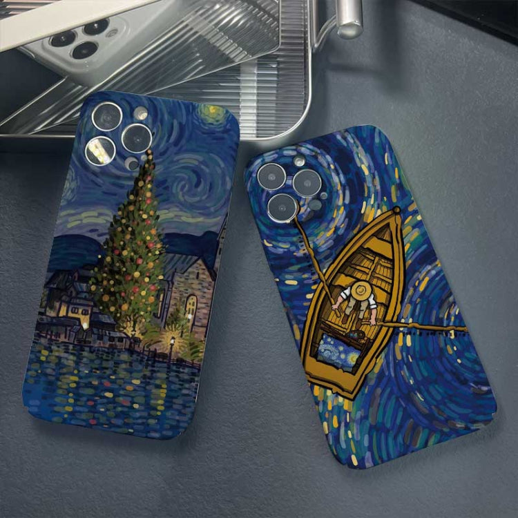 Precise Hole Oil Painting Pattern PC Phone Case, For iPhone 15 Pro Max, For iPhone 15 Pro, For iPhone 15 Plus, For iPhone 15, For iPhone 14 Plus