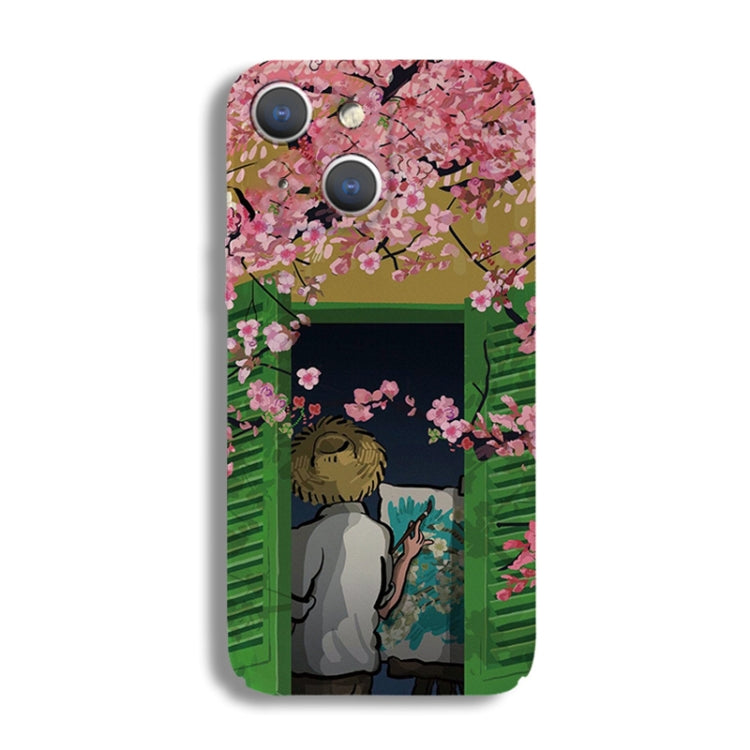 Precise Hole Oil Painting Pattern PC Phone Case, For iPhone 15 Pro Max, For iPhone 15 Pro, For iPhone 15 Plus, For iPhone 15, For iPhone 14 Plus