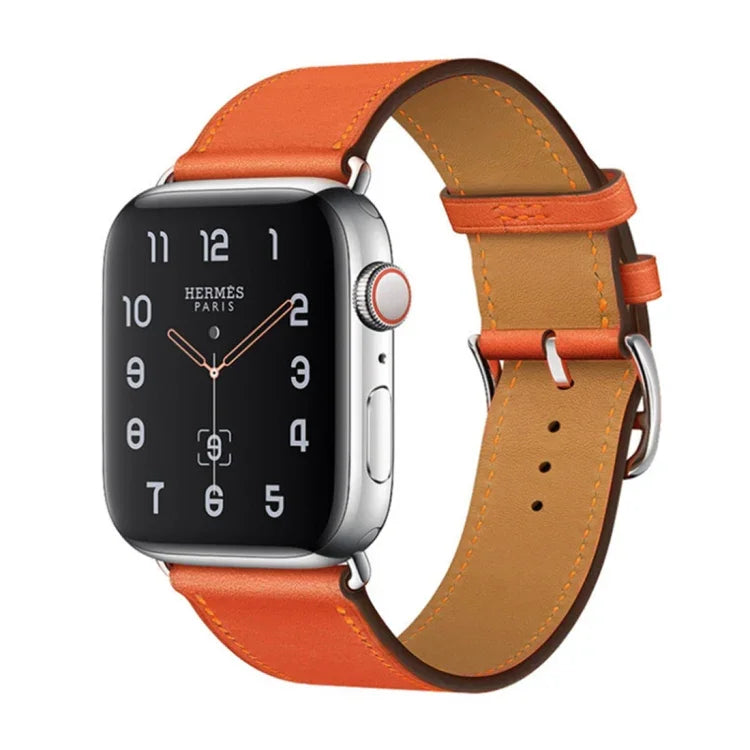 สายหนังแท้สำหรับเปลี่ยนใหม่ สำหรับ Apple Watch Series 7 ขนาด 41 มม. / 6 & SE & 5 & 4 ขนาด 40 มม. / 3 & 2 & 1 ขนาด 38 มม., สำหรับ Apple Watch Series 7 ขนาด 45 มม. / 6 & SE & 5 & 4 ขนาด 44 มม. / 3 & 2 & 1 ขนาด 42 มม.