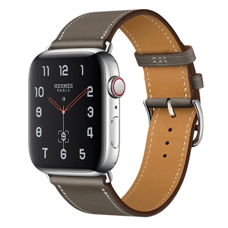 สายหนังแท้สำหรับเปลี่ยนใหม่ สำหรับ Apple Watch Series 7 ขนาด 41 มม. / 6 & SE & 5 & 4 ขนาด 40 มม. / 3 & 2 & 1 ขนาด 38 มม., สำหรับ Apple Watch Series 7 ขนาด 45 มม. / 6 & SE & 5 & 4 ขนาด 44 มม. / 3 & 2 & 1 ขนาด 42 มม.