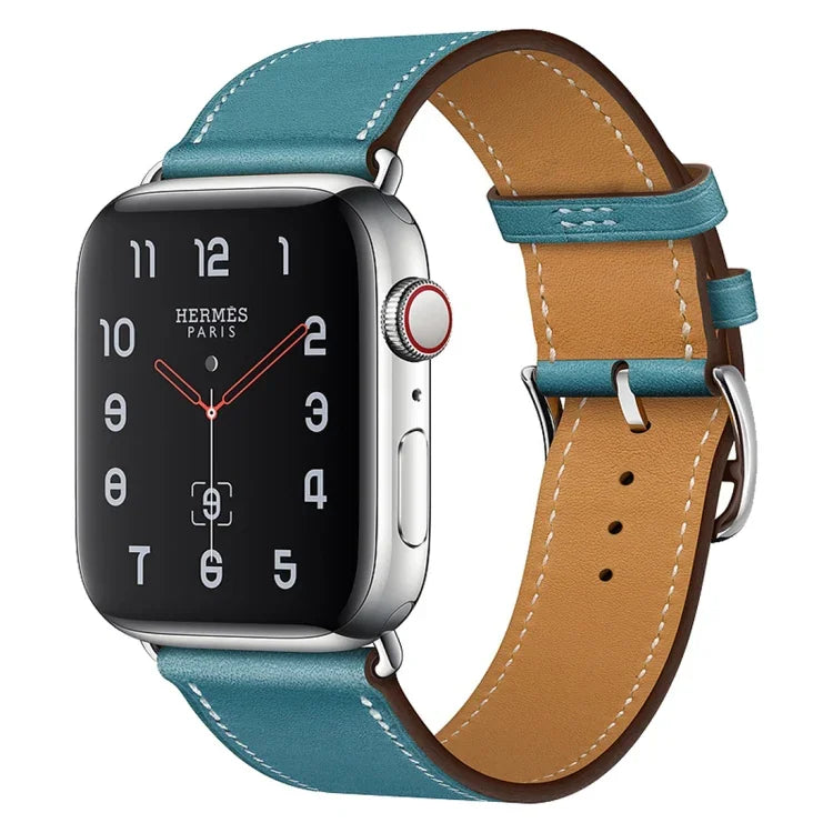 สายหนังแท้สำหรับเปลี่ยนใหม่ สำหรับ Apple Watch Series 7 ขนาด 41 มม. / 6 & SE & 5 & 4 ขนาด 40 มม. / 3 & 2 & 1 ขนาด 38 มม., สำหรับ Apple Watch Series 7 ขนาด 45 มม. / 6 & SE & 5 & 4 ขนาด 44 มม. / 3 & 2 & 1 ขนาด 42 มม.