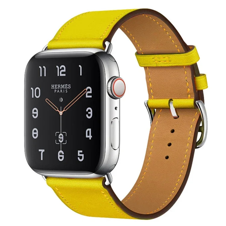 สายหนังแท้สำหรับเปลี่ยนใหม่ สำหรับ Apple Watch Series 7 ขนาด 41 มม. / 6 & SE & 5 & 4 ขนาด 40 มม. / 3 & 2 & 1 ขนาด 38 มม., สำหรับ Apple Watch Series 7 ขนาด 45 มม. / 6 & SE & 5 & 4 ขนาด 44 มม. / 3 & 2 & 1 ขนาด 42 มม.