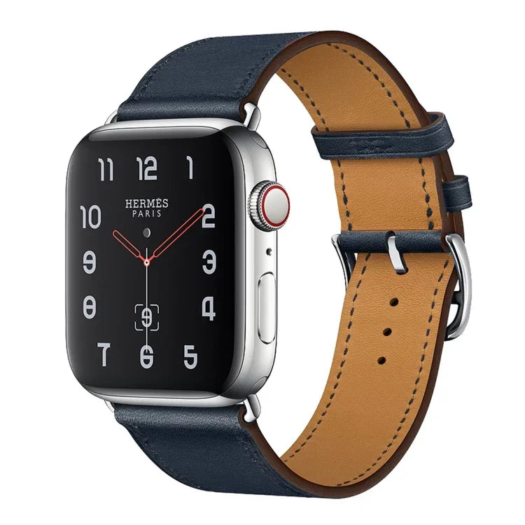 สายหนังแท้สำหรับเปลี่ยนใหม่ สำหรับ Apple Watch Series 7 ขนาด 41 มม. / 6 & SE & 5 & 4 ขนาด 40 มม. / 3 & 2 & 1 ขนาด 38 มม., สำหรับ Apple Watch Series 7 ขนาด 45 มม. / 6 & SE & 5 & 4 ขนาด 44 มม. / 3 & 2 & 1 ขนาด 42 มม.