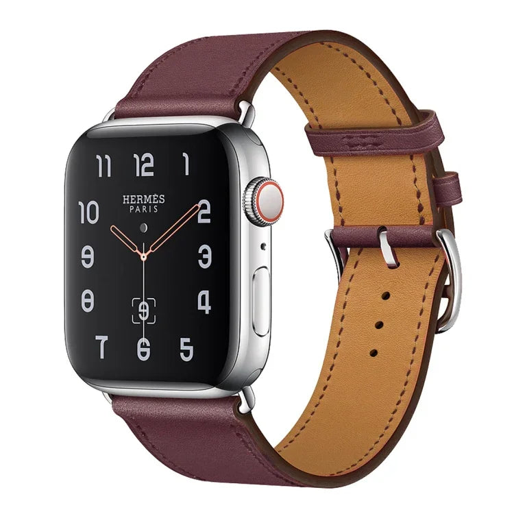 สายหนังแท้สำหรับเปลี่ยนใหม่ สำหรับ Apple Watch Series 7 ขนาด 41 มม. / 6 & SE & 5 & 4 ขนาด 40 มม. / 3 & 2 & 1 ขนาด 38 มม., สำหรับ Apple Watch Series 7 ขนาด 45 มม. / 6 & SE & 5 & 4 ขนาด 44 มม. / 3 & 2 & 1 ขนาด 42 มม.