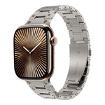 Double Rows Metal Watch Band, For Apple Watch Series 10 46mm, For Apple Watch Series 10 42mm, For Apple Watch SE 2023 44mm, For Apple Watch SE 2023 40mm, For Apple Watch Ultra 2 49mm, For Apple Watch 9 45mm, For Apple Watch 9 41mm                      ...