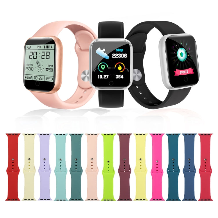 สายรัดนาฬิกาซิลิโคนแบบสั้น (สำหรับผู้หญิง) สำหรับ Apple Watch Series 8&7 ขนาด 41 มม. / SE 2&6&SE&5&4 ขนาด 40 มม. / 3&2&1 ขนาด 38 มม., สำหรับ Apple Watch Ultra ขนาด 49 มม. / Series 8&7 ขนาด 45 มม. / SE 2&6&SE&5&4 ขนาด 44 มม. / 3&2&1 ขนาด 42 มม.