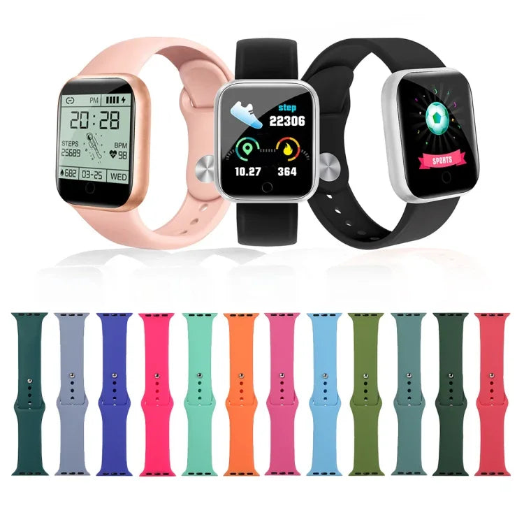 สายรัดนาฬิกาซิลิโคนสำรอง ชิ้นสั้น (สำหรับผู้หญิง) สำหรับ Apple Watch Series 8&7 41 มม. / SE 2&6&SE&5&4 40 มม. / 3&2&1 38 มม.