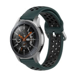 สายรัดข้อมือซิลิโคนกีฬาสองสีแบบสากล สำหรับ Samsung Galaxy Watch 46mm / Gear S3, สำหรับ Huawei Watch GT2 / Honor Magic Watch 2 46mm