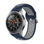 สายรัดข้อมือซิลิโคนกีฬาสองสีแบบสากล สำหรับ Samsung Galaxy Watch 46mm / Gear S3, สำหรับ Huawei Watch GT2 / Honor Magic Watch 2 46mm