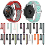 สายรัดข้อมือซิลิโคนกีฬาสองสีแบบสากล สำหรับ Samsung Galaxy Watch 46mm / Gear S3, สำหรับ Huawei Watch GT2 / Honor Magic Watch 2 46mm